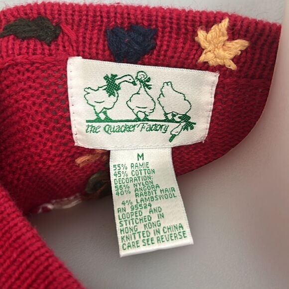 The Quacker Factory Women’s M Believe in Angels Red holiday Christmas Sweater - Picture 16 of 16